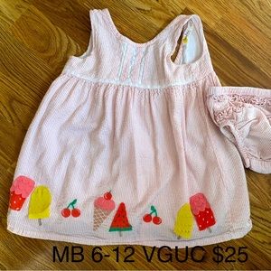 Mini Boden Ice Cream Dress 6-12 months